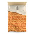 thumbnail image 4 of 70s Funda Nórdica, Ondulado Groovy Retro Flores Naranja Ropa de cama Queen King, 4 of 7