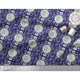 thumbnail image 2 of Soimoi Tissu en Poly Georgette Imprimé Feuilles et Fleurs au Mètre 42 Pouces de Large, 2 of 3