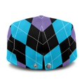 thumbnail image 3 of CHAQLIN Argyle Check Men Flat Newsboy Cap with Long-Lasting, Soft Lightweight Polyester Fabric for Driving and Summer Outdoor Activities, 3 of 4
