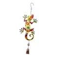 thumbnail image 2 of Campana de viento vidrieras, campanillas de viento Gecko Bell, adorno colgante duradero de campana Gecko, para porche de jardín al aire libre Amarillo, 2 of 8