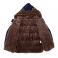 thumbnail image 4 of Little Boys Girls Puffer Jacket Hooded Fleece Lining Elastic Cuffs Outerwear Down Coat 2-7T, 4 of 8