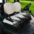 thumbnail image 2 of Golf Cart Seat Covers for 2 Seater,Black Mist Forest Microfiber Cart Seat Towel Blanket,Retro Country Watercolor Tree Scenery Absorbent NonSlip Bench Seats Protector for Golf Course 51"x31", 2 of 9
