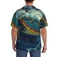 thumbnail image 5 of Fotbe Surfing Turtle print Short Sleeve Button Down Shirts for Men Casual Summer Beach Wrinkle Free Shirt-3X-Large, 5 of 7