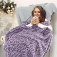 thumbnail image 2 of Flannel Twin Blanket Throw for Bed 60"x80" Purple Lavender Soft Fleece Blankets Twin Size Lavender Warm Bed Throw Blankets for Couch, 2 of 6