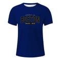 thumbnail image 3 of Big and Tall Shirts for Men Casual Short Sleeve T Shirt With City Theme Letter Print For Daily Wear And Outing Comfortable Fit Tee Shirts Spandex T Men Casual Graphic Mens Tee Big Shirt Mens L, 3 of 5