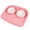 Pink, variant on CueCue Pet Green Raised Dual Food And Water Bowls For Small Dogs, Puppies, And Cats With Anti-Slip Feet And Spill-Proof Tray