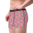 thumbnail image 2 of Honeii Pastel Christmas Trees on Pink Print Mens Boxer Briefs Breathable,Boxer Brief for Men, Moisture-Wicking Underwear-Small, 2 of 5