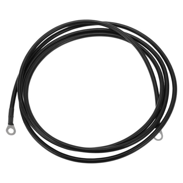 1 Pc Cable Inversor de Batería 6 AWG Gauge 9FT 3/8" Lug 5/16" Lug Cable de Batería Universal para Automóvil Vehículo Barco RV Solar Cobre Estañado Negro