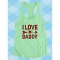 thumbnail image 3 of I Love Daddy Heart And Arrow Racerback Tank Women -Image by Shutterstock, Female Small, 3 of 4