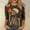 4-Multicolor, variant on Sriper Halloween 3/4 Sleeve T-Shirts for Women Crew Neck Blouses Elbow Sleeve Cotton Casual Ladies Tops Business Casual Outfits Plus Size Camisetas Mujer Fall Y2K Style Multicolor 2X