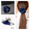 thumbnail image 3 of Scrunchies for Hair Sleep, Women Grils Silk Hair Ties for Frizz & Breakage Curly Hair, No Damage, Elastics Ponytail Holder, 3 Pack, 3 of 7