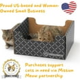 thumbnail image 3 of Hide & Scratch: Extra-Large Heavy Duty Cardboard Cat Scratcher and Lounger Box with Refillable Scratch Pad (Dark Grey Diamond), 3 of 9