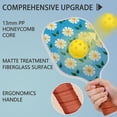 thumbnail image 2 of Pickleball Paddles Set Of 2, Fiberglass Surface, Daisy Floral Print, 4 Balls & Bag, 2 of 5
