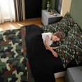 thumbnail image 4 of Manfei Minimalst Camouflage Twin Bedding, Countryside Camo Bedding Comforter Set, Dark Green, Black Reversible, 7 Pieces, 4 of 6