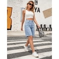thumbnail image 5 of OYYN Womens Jean Shorts Mid-Low Waisted Y2k Bermuda Denim Shorts Summer Casual Streetwear Jorts, 5 of 8