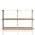 thumbnail image 2 of Furinno Rata 4 x 2 Industrial Multipurpose Flat Base Shelf Display Rack with Metal Frame, Marble White, 2 of 7