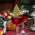 thumbnail image 5 of JingChun 10Pcs Christmas Wine Glass Charms Markers Wine Cup Card Decoration Santa Claus Moose etc Design for Christmas Wood Drink Glass Identifiers Holiday Bar Party Decorations, 5 of 5