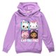 thumbnail image 1 of Ropa de casa de muñecas para niñas de 2 a 10 años con capucha Princesa Dibujos animados Gatos lindos Deportes y camisetas de ocio zhangmenya LED, 1 of 2