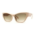 thumbnail image 3 of Womens Mod Squared Cat Eye Sunglasses Beige Brown, 3 of 4