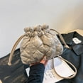 thumbnail image 4 of HLSOHJP Quilted Bags Mini Puffer Crossbody Bag Puffy Purse for Women Drawstring Clutch Bag Small Shoulder Purse, 4 of 6