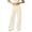 Beige, variant on Vivianyo HD Women's High Waist Double Button Wide Leg Long Trousers, Womens Soft Full Length Pants with Pockets for Office Commuting Daily Casual Outings, Sizes S-2XL
