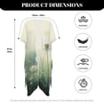 thumbnail image 6 of HELLHERO Dandelion Daisy Long Kimono Swimsuit Cover Up Comfort Polyester Flowy Bathing Suit Cover Up, 6 of 6