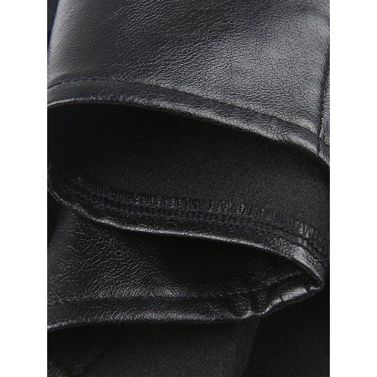 Peyakidsaa Women's Pu Leather V Neck Vest Zipper Halter Crop Top