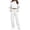 *White, variant on VBVC Women's 2 Piece Hooded Sweatsuit , Cowl Neck Cropped Pullover and Pants for Women , Ladies' Long Sleeve Tracksuit with Pockets, S-2XL