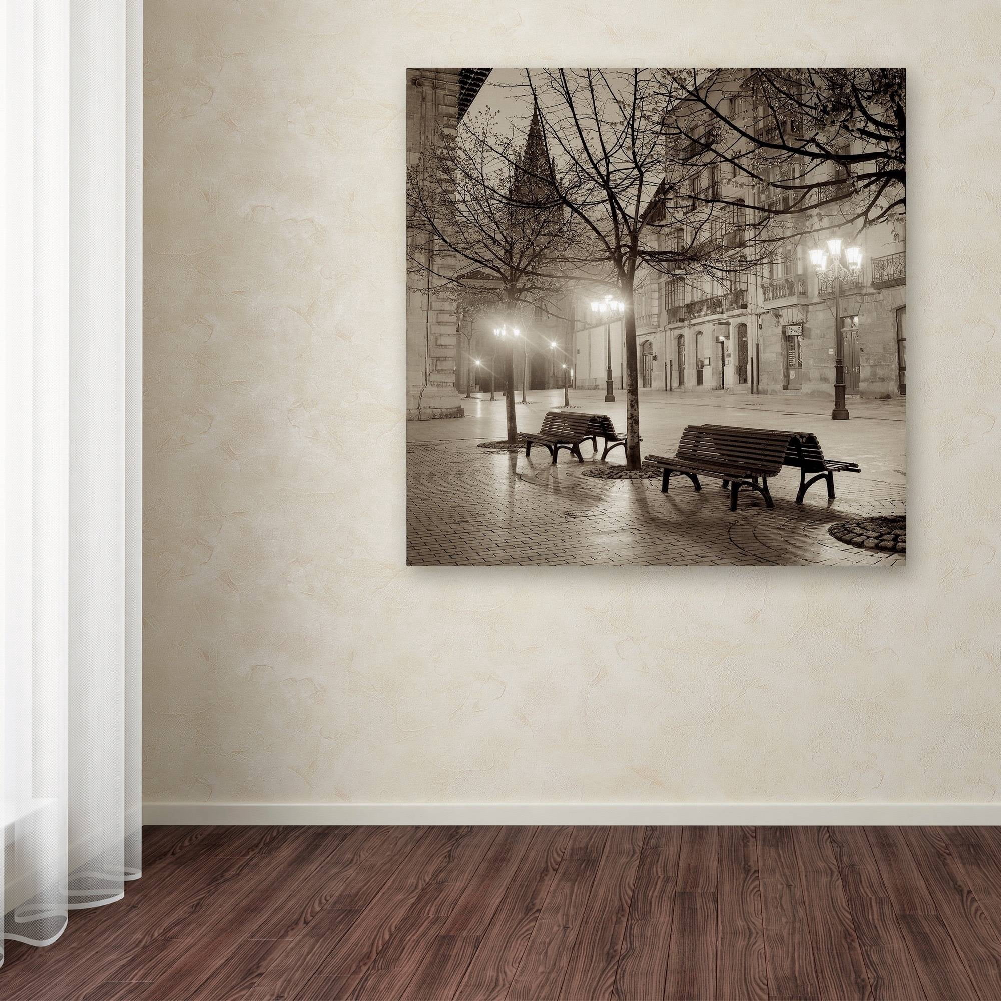 Trademark Fine Art Alan Blaustein Oveido Cathedral Bancs II Canvas Wall Art - 18x18