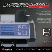 Cassida 6600 UV/MG Business Grade Currency Counter Machine, High-Speed Bill Counter and Cash Handling Equipment with a 400 Bill Hopper Capacity, Counts 1400 Bill/Min