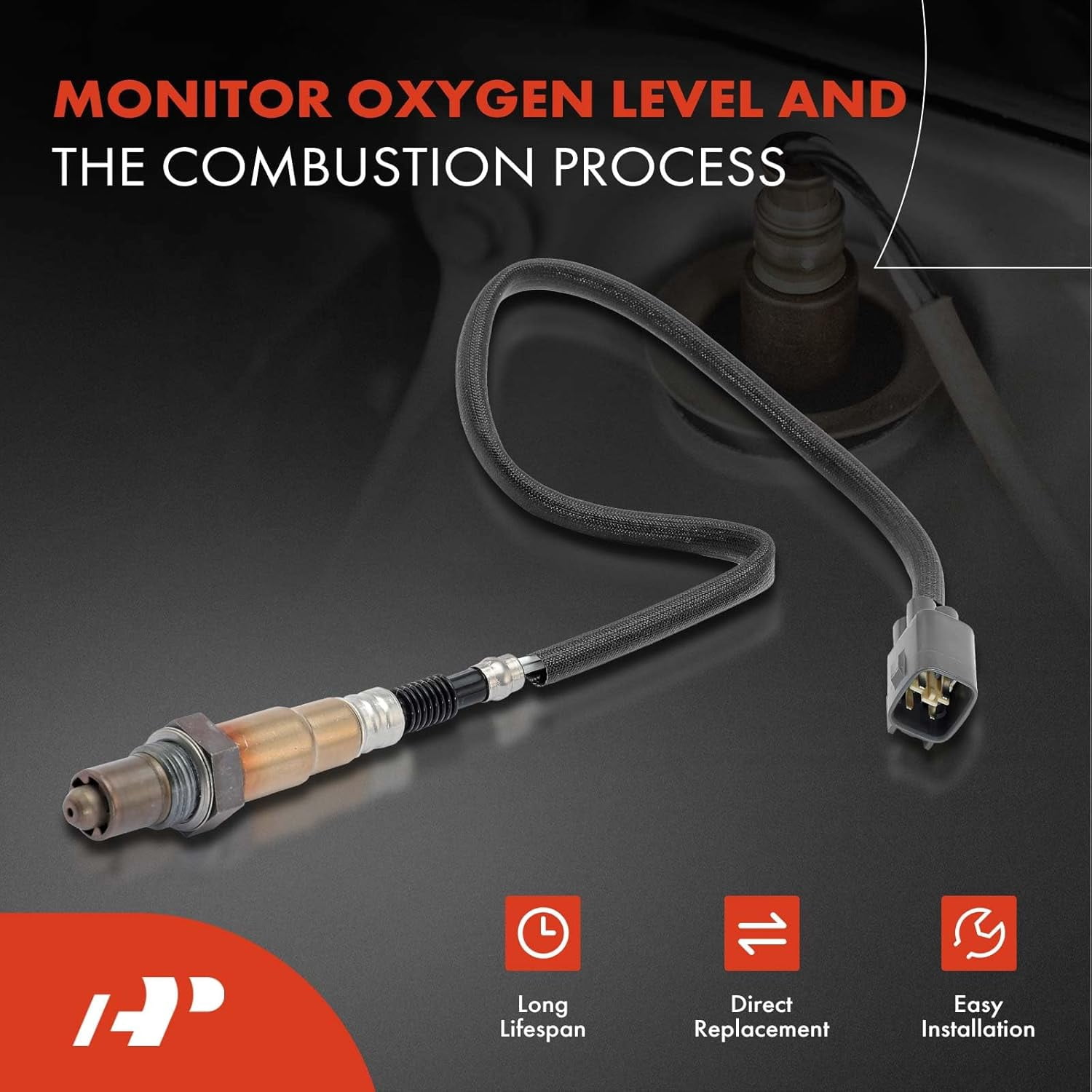 A-Premium O2 Oxygen Sensor Compatible with Toyota Corolla 2003-2004, Tacoma 2016-2023, Tacoma SR SR5 2016, Matrix 2003-2006 & Pontiac Vibe 2003-2006, Replace# 8646513030