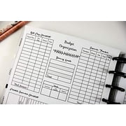 Budget at a Glance Planner Refill, Bill Pay Checklist for 9 Disc Happy Planners
