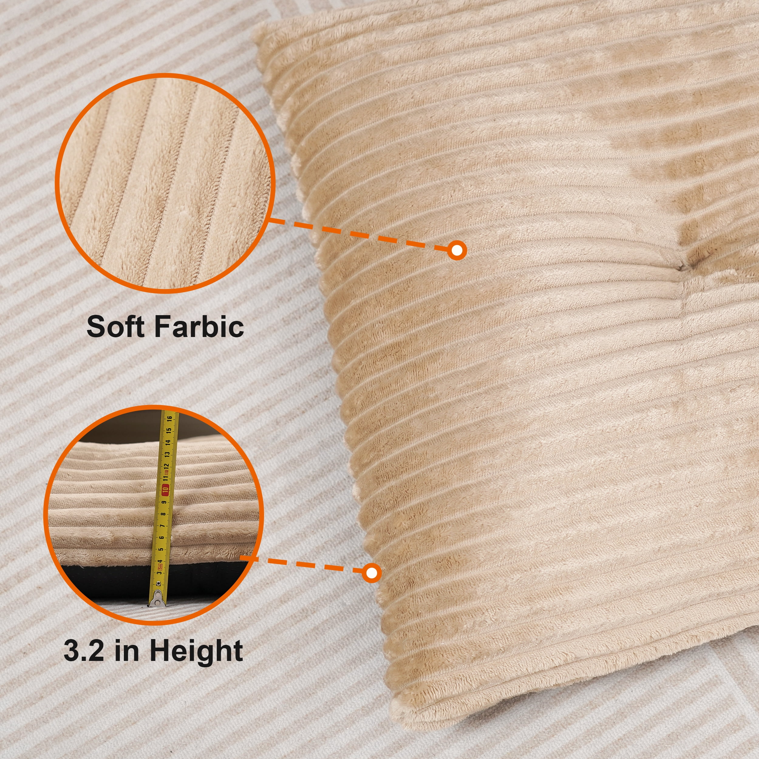Washable Dog Bed Deluxe Plush Dog Crate Beds Comfy Kennel Pad Anti-Slip Pet Sleeping Mat for Large, Jumbo, Medium, Small Dogs Breeds, 30"x20", Brown