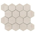 thumbnail image 6 of The Tile Life Stately Hex Pearl Attraction Porcelain Hexagon Mosaic Tile - 11 x 14 in. - Polished - 6-Piece - Floor, Wall & Backsplash, 6 of 13