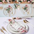 thumbnail image 3 of Valentine's Day Cloth Napkins Set of 4 Roses Love Heart Eucalyptus Leaf Rustic Soft Washable Square Dinner Napkins for Party Wedding Restaurant Hotel Cocktail 20x20 Inch, 3 of 9