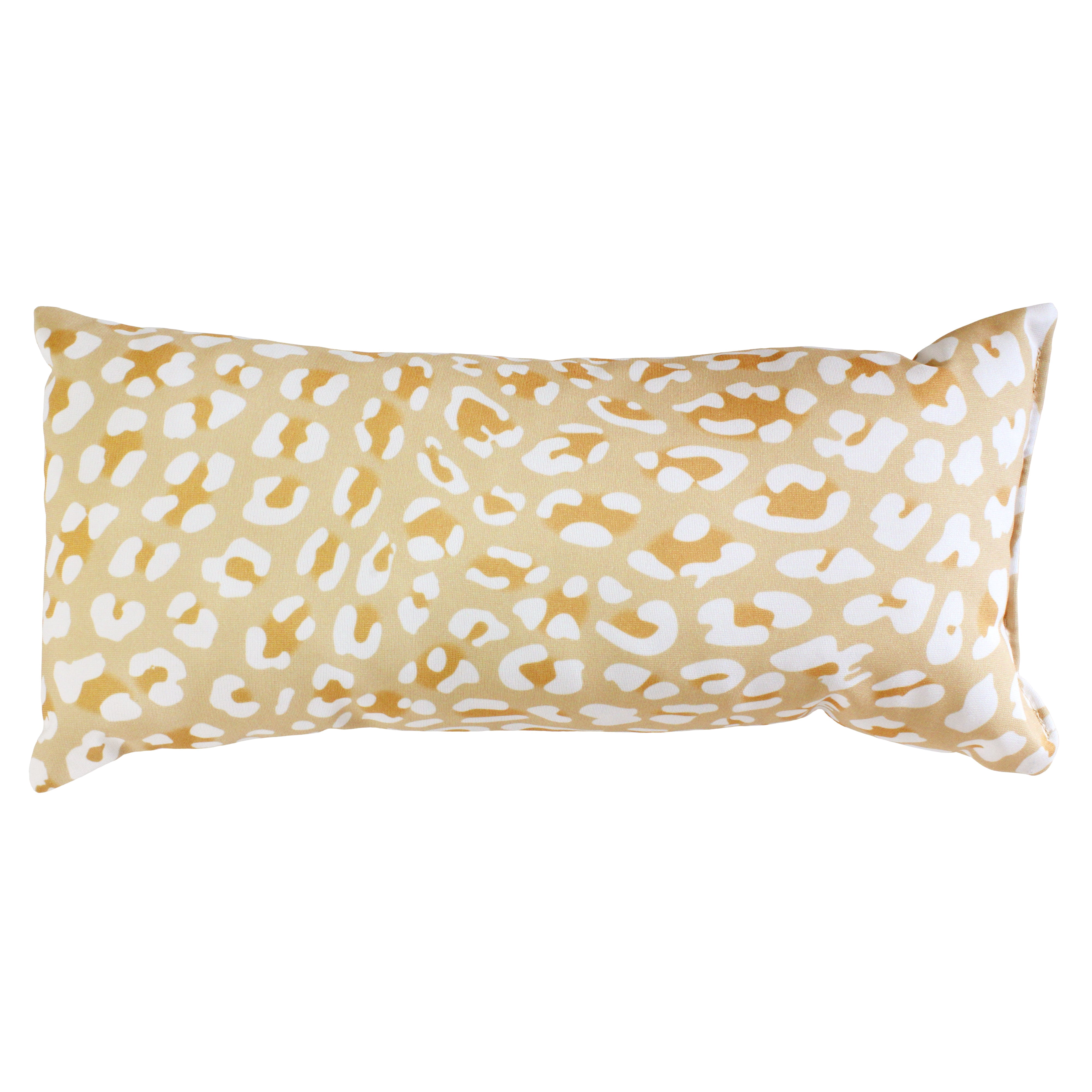 Everything Comfy Leopard Print Decorative Pillow, 16x6 Inch, Tan/White,