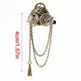 thumbnail image 5 of Punk Hairpin Brooch Badge Pin with Fringed Metal Hair Ornament for Roleplay Party, 5 of 8