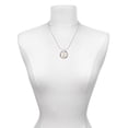 thumbnail image 3 of Delight Jewelry Two-tone Cat Silhouette Heart Miracles Ring Charm Necklace, 18", 3 of 4