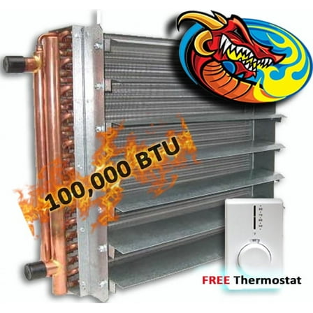 Unit Heater, Hydronic 100,000 BTU, Dragon Breath Wood Boiler *High Quality*