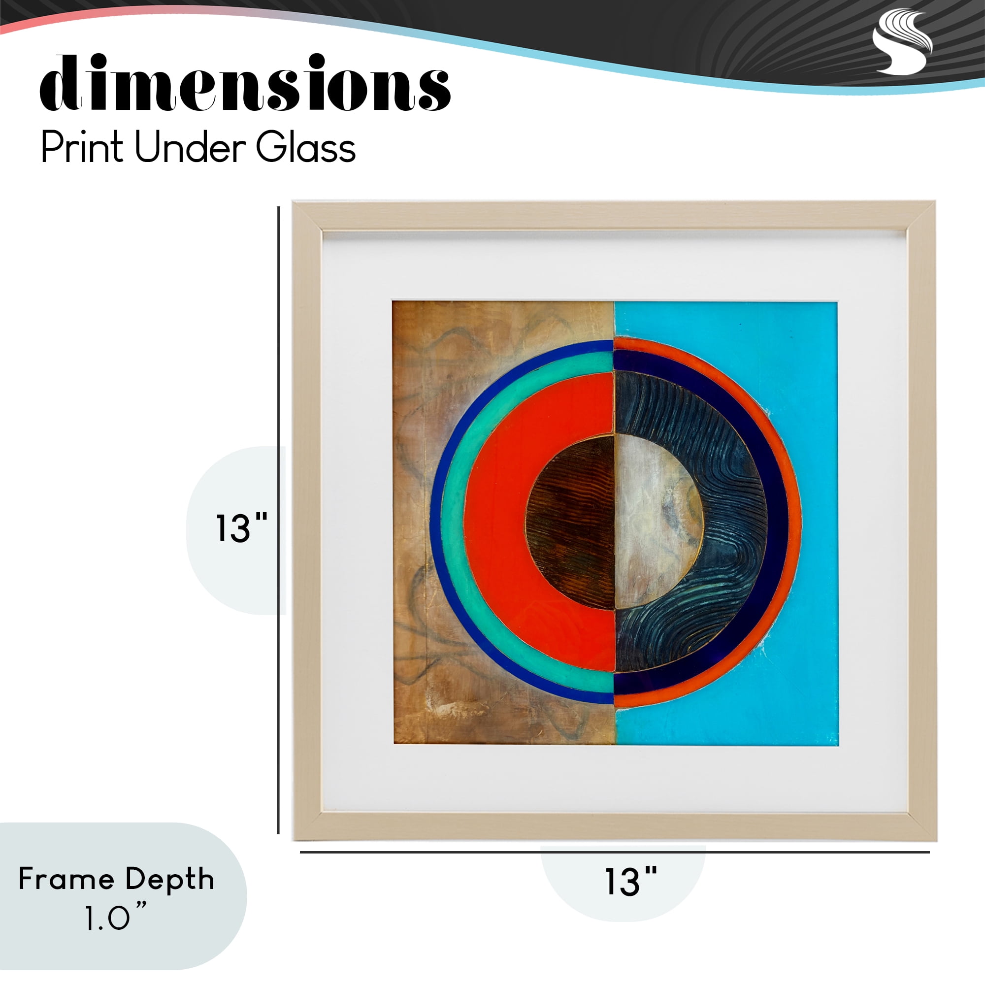 Stupell Industries Red Arc Summer Circle Birch Framed Print Under Glass, design by Matthew Finger