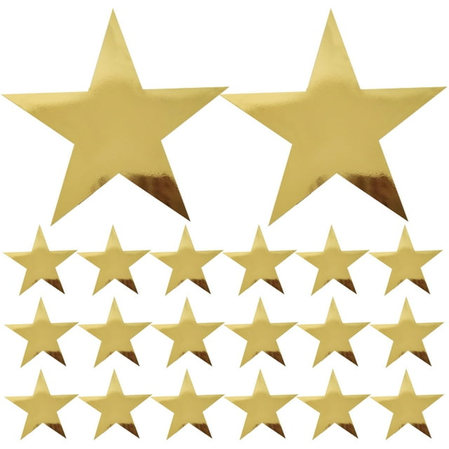 25Pcs Paper Star Cutout Golden Color Star Confetti Cutouts Wedding Wall Party Supply