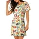 thumbnail image 2 of Fotbe Farm Bata de Dormir para Mujer con Estampado, Camisón de Algodón de Manga Corta, Ropa de Dormir Casual, 2 of 6