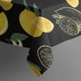 thumbnail image 5 of Yellow Lemon Fruit Slices Black Pattern Square Tablecloth,Waterproof Square Table Cover,Wipeable Spillproof Washable Table Cover for Home Kitchen Party Decor 42"X42"(107x107cm), 5 of 6