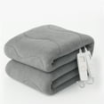 thumbnail image 2 of Heated Mattress Pad Queen Size, 80"x60" Electric Bed Warmer with Dual Controller 6 Heat Settings & Auto off, Deep Pocket Fit Machine Washable, Gray, 2 of 8