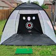 thumbnail image 2 of 3m Golf Practice Net Hitting Net with Golf Swing Mat for Backyard Driving Chipping Indoor/Outdoor Golf Chipping Net with Targets 3m black, 2 of 6