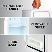 Koolatron Cosmetics Fridge w/ LED Lighted Makeup Mirror 12V 110V, 6L