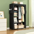 thumbnail image 6 of YOUPINS Portable Clothes Organizer with Hanging Rod, Portable Closet Non-Woven Fabric,Black, 6 of 7