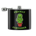 thumbnail image 2 of Prickly Customer Cactus Funny Humor Stainless Steel 5oz Hip Drink Kidney Flask, 2 of 4