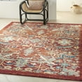 thumbnail image 2 of Nourison Parisa 93" x 117" Wool Indoor Rug in Red Brick French Country, 2 of 9