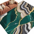 thumbnail image 2 of 5'x8' Area Rugs, Green Marble Indoor Outdoor Area Rug for Living Room Bedroom, Grey Gold Texture Vintage Farmhouse Art Washable Bathroom Rugs Kitchen Floor Carpet Mats Home Decor Aesthetic, 2 of 8
